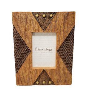 African Wood Carving Wooden Picture Frame by Frameology Man Cave Cabin